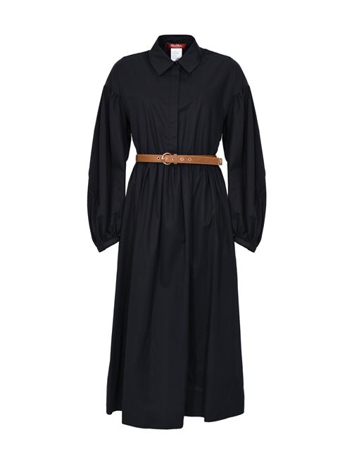 Abito MSTMARMO in raso di cotone con cintura Blu MAX MARA STUDIO | 2616221021600004